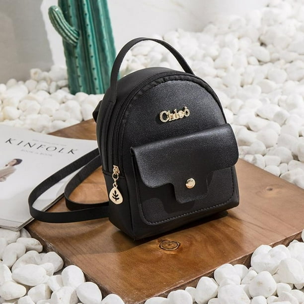 Details about   Women Casual Backpack Leather Girls Teenage Solid Small Shoulder Bag 